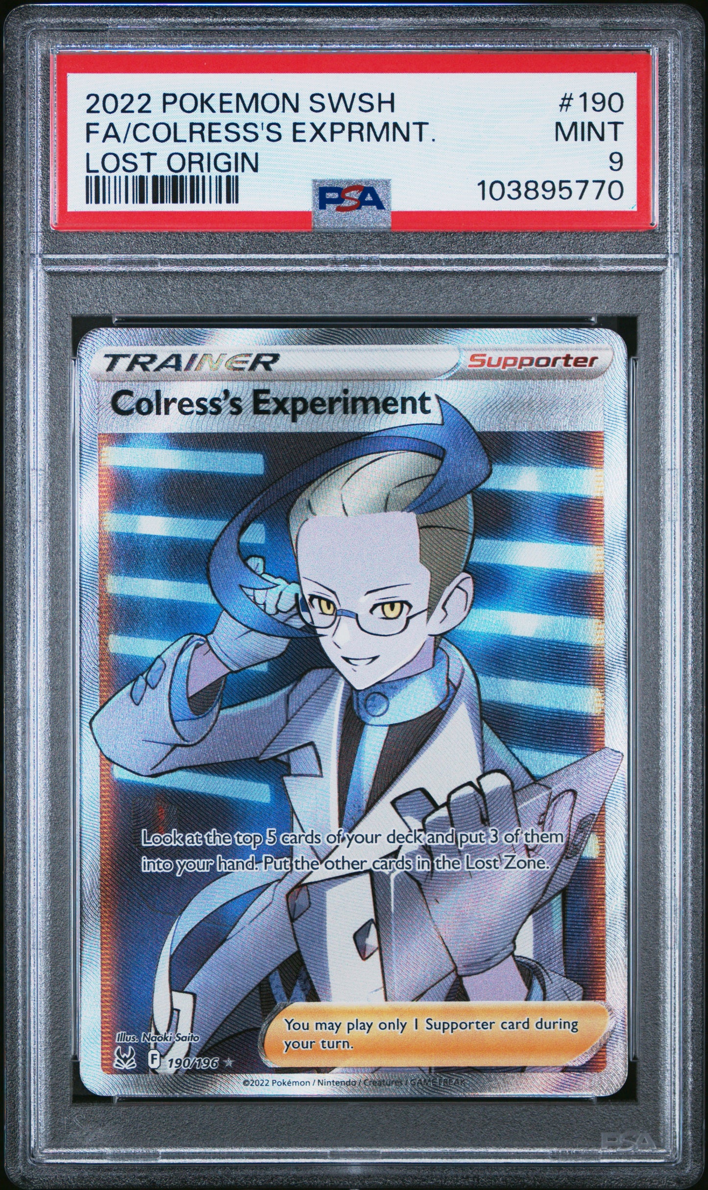 FA/COLRESS'S EXPRMNT.