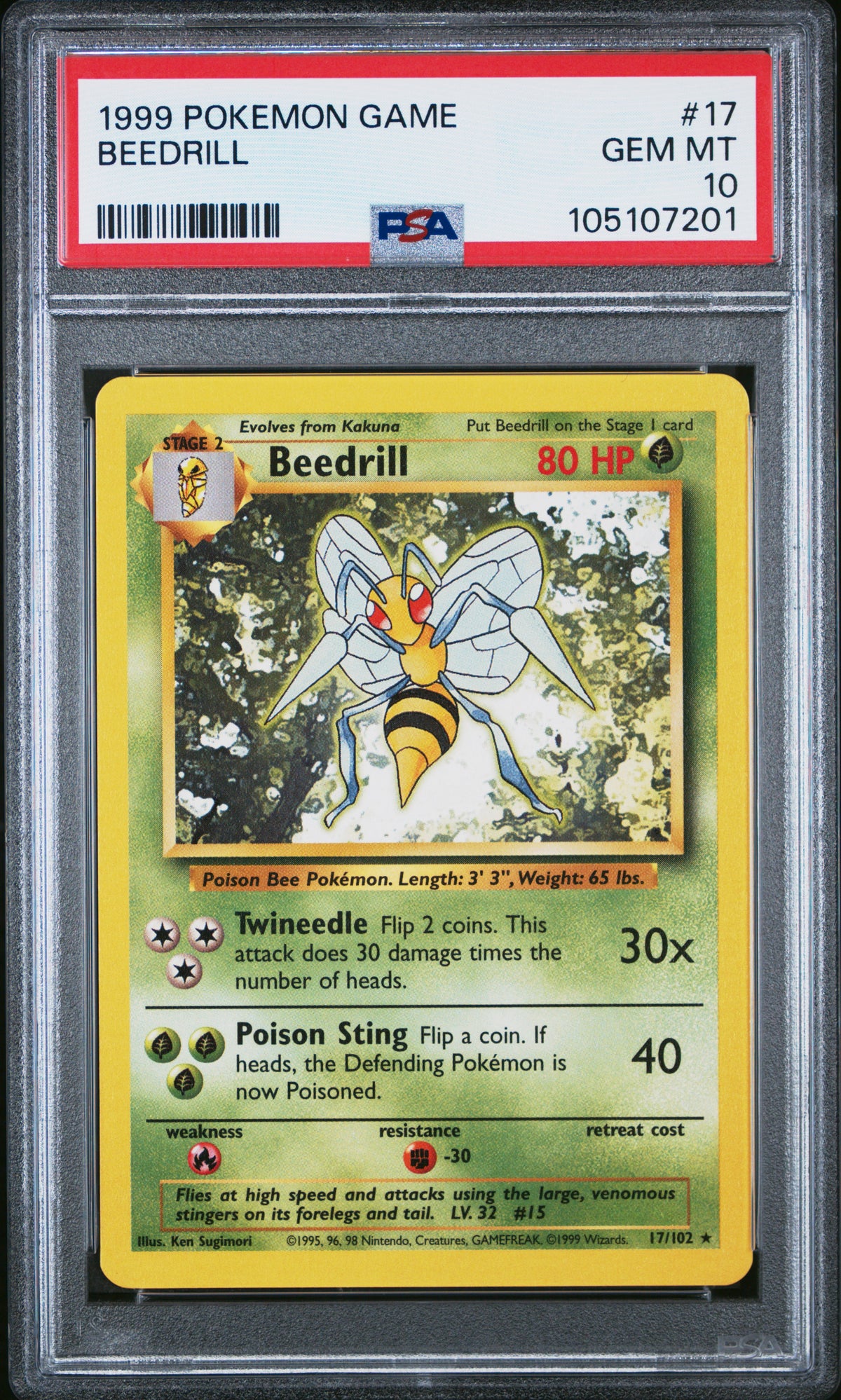 Beedrill Merch Beedrill #17 Base Set – PokeGrad