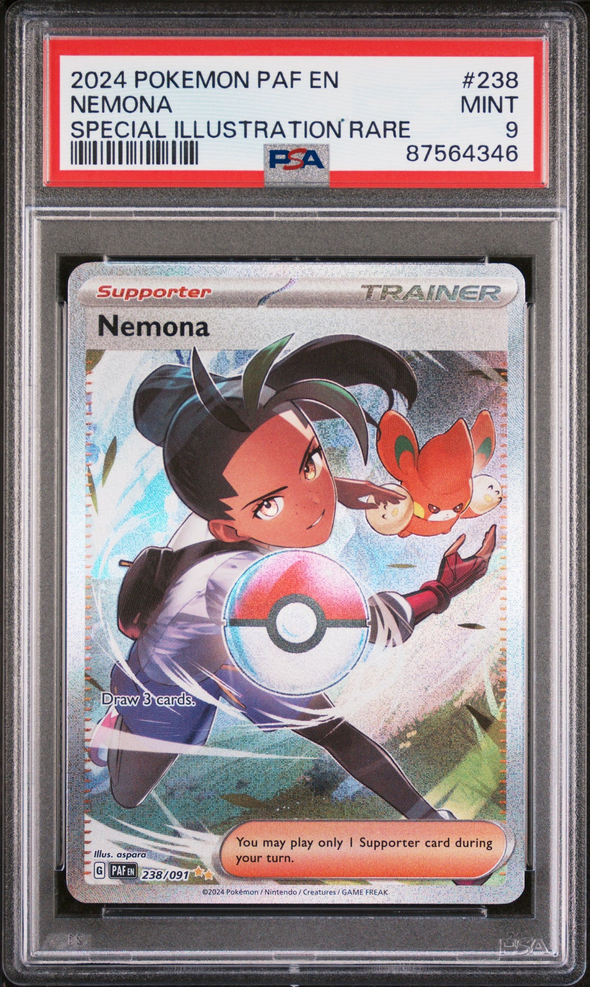 Nemona R64 Nemona #238 Paldean Fates – PokeGrad