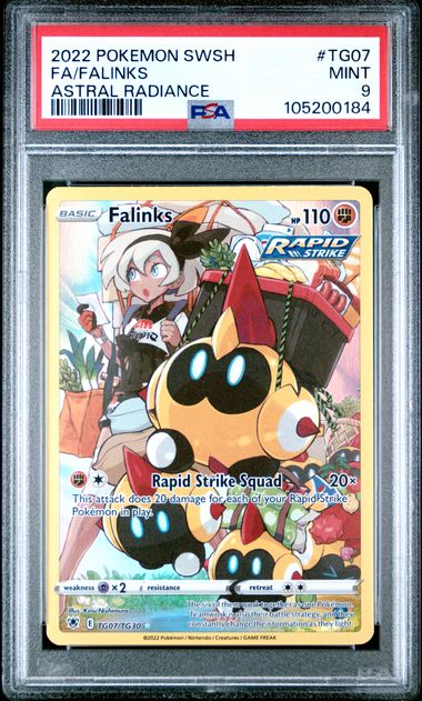 2022 POKEMON SWORD & SHIELD ASTRAL RADIANCE #TG07 FA/FALINKS ASTRAL RADIANCE PSA9