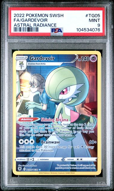 2022 POKEMON SWORD & SHIELD ASTRAL RADIANCE #TG05 FA/GARDEVOIR ASTRAL RADIANCE PSA9