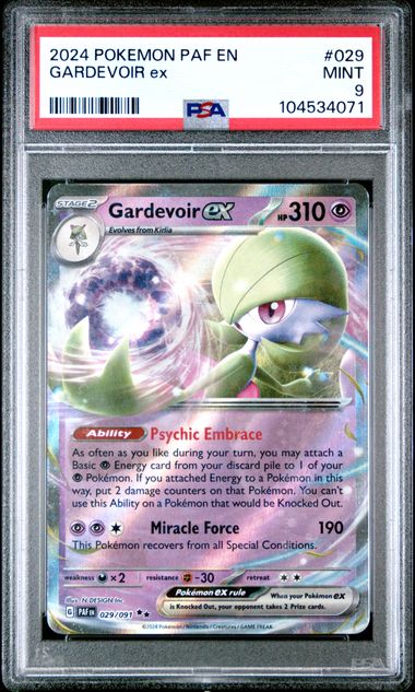 2024 POKEMON PAF EN-PALDEAN FATES #029 GARDEVOIR ex PSA9