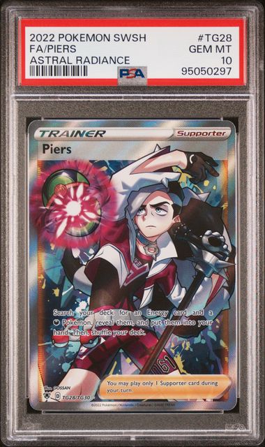 2022 POKEMON SWORD & SHIELD ASTRAL RADIANCE #TG28 FA/PIERS ASTRAL RADIANCE PSA10