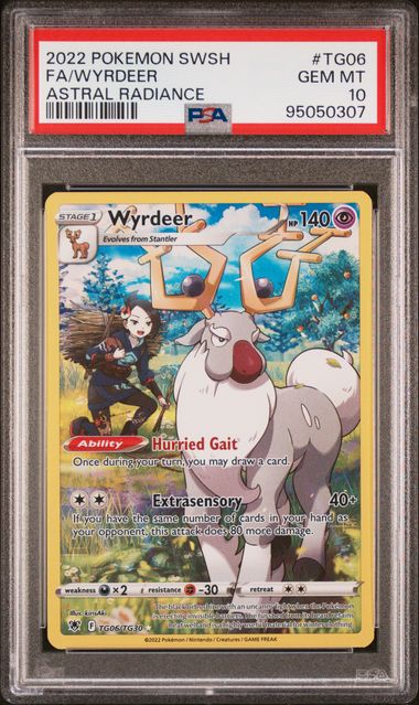 2022 POKEMON SWORD & SHIELD ASTRAL RADIANCE #TG06 FA/WYRDEER ASTRAL RADIANCE PSA10